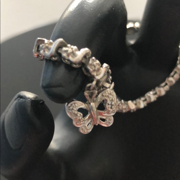 925 Silver Butterfly Bracelet - Picture 3 of 6